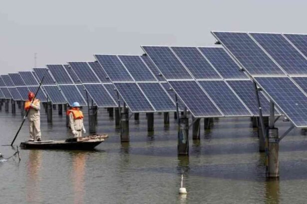 Floating solar plant project