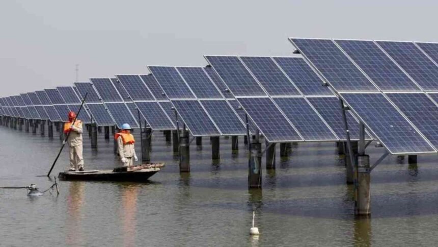 Floating solar plant project